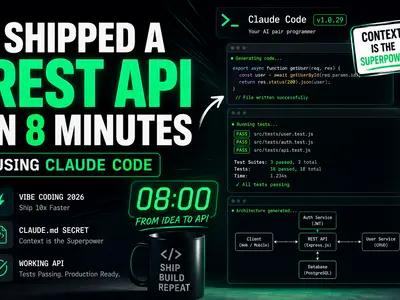 I Shipped a REST API in 8 Minutes Using Claude Code - Here's Exactly How