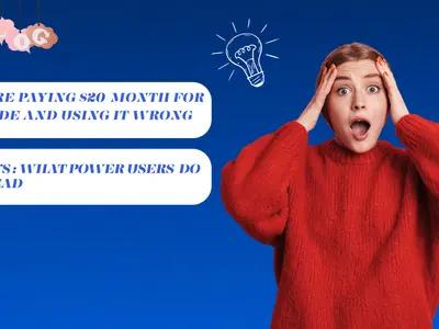 You're Paying $20/Month for Claude and Using It Wrong - Here's What Power Users Do Instead