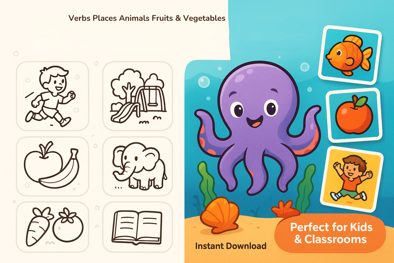 Printable Kids Coloring Pages – 100 Fun Images