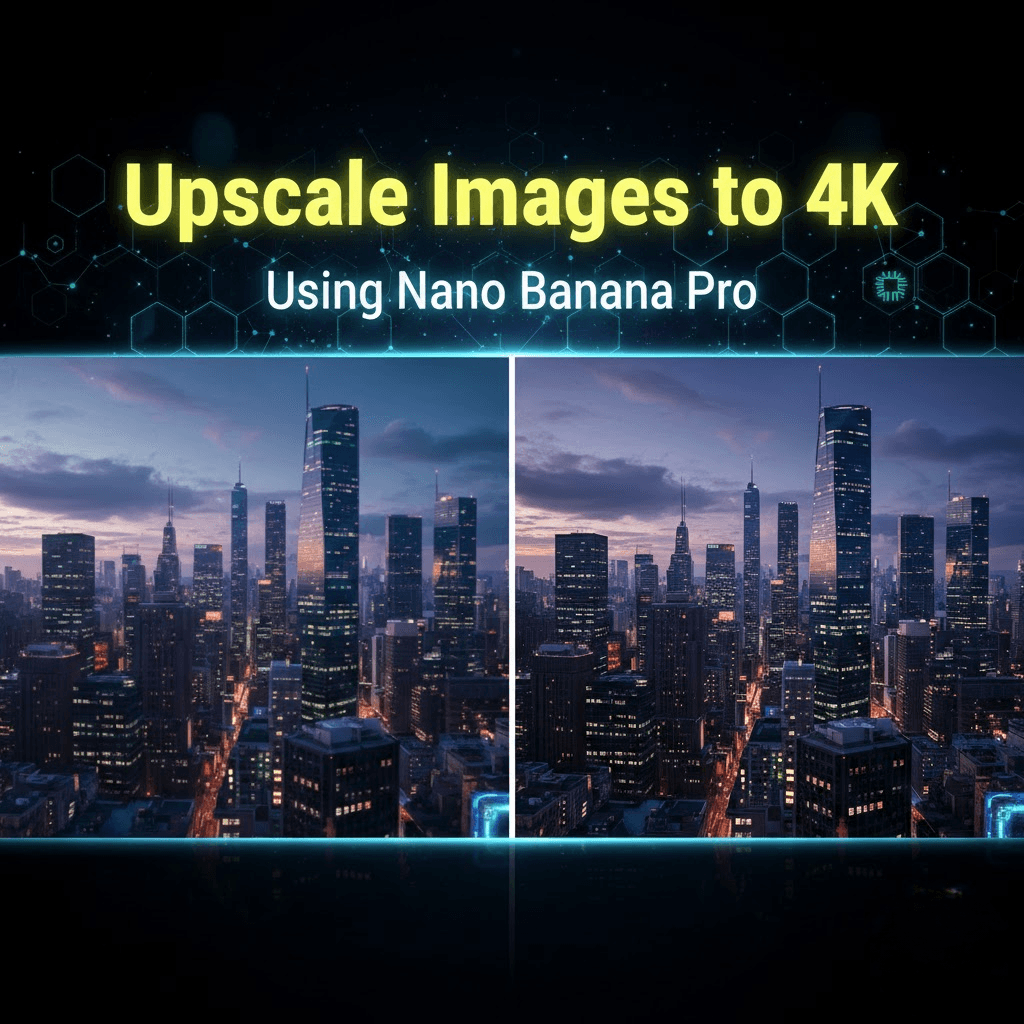 How to Upscale Images to 4K Using Nano Banana Pro ( Step-by-Step Guide )