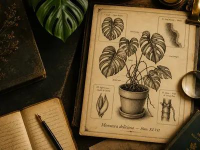I Turned a Photo of My Houseplant Into a 19th-Century Museum Illustration - Here's What Happened