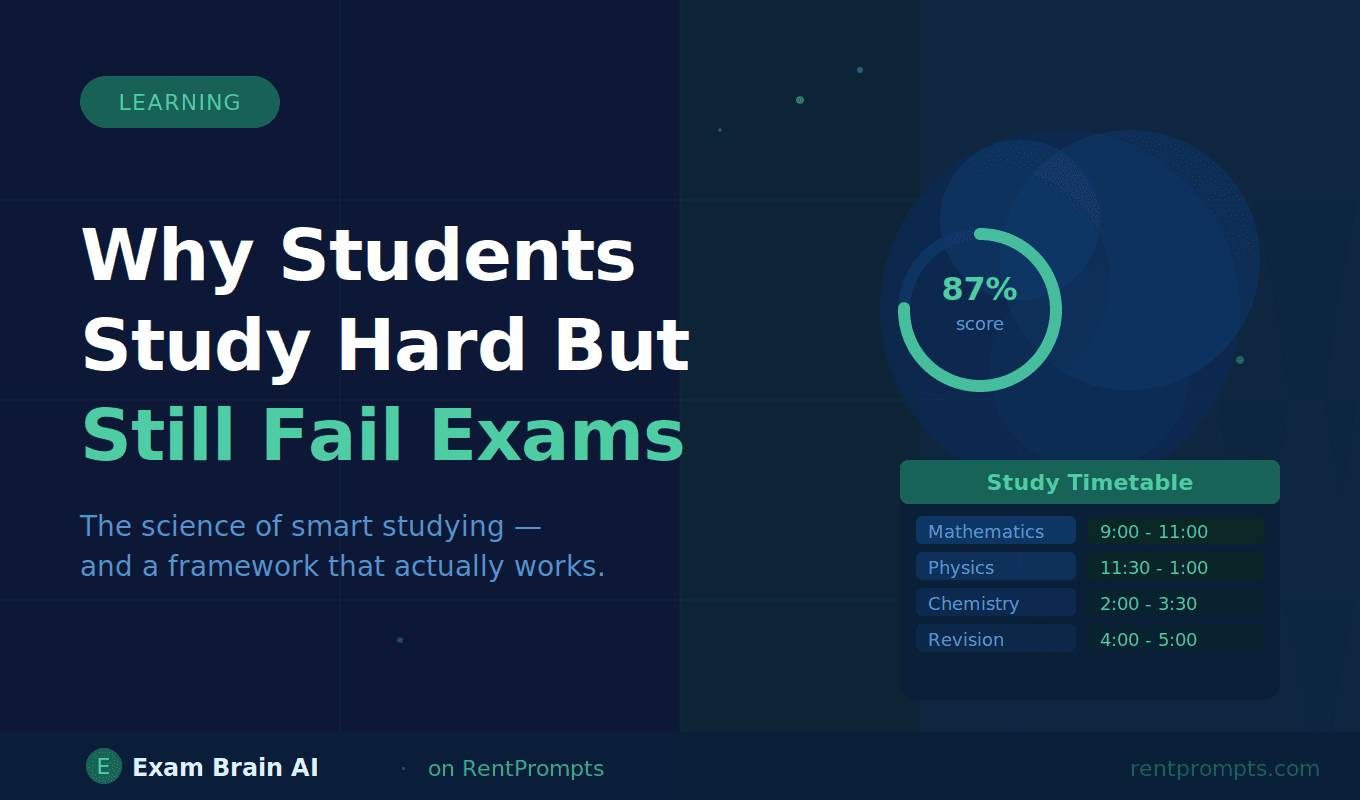 Why Most Students Study Hard But Still Fail Exams — And What Actually Works