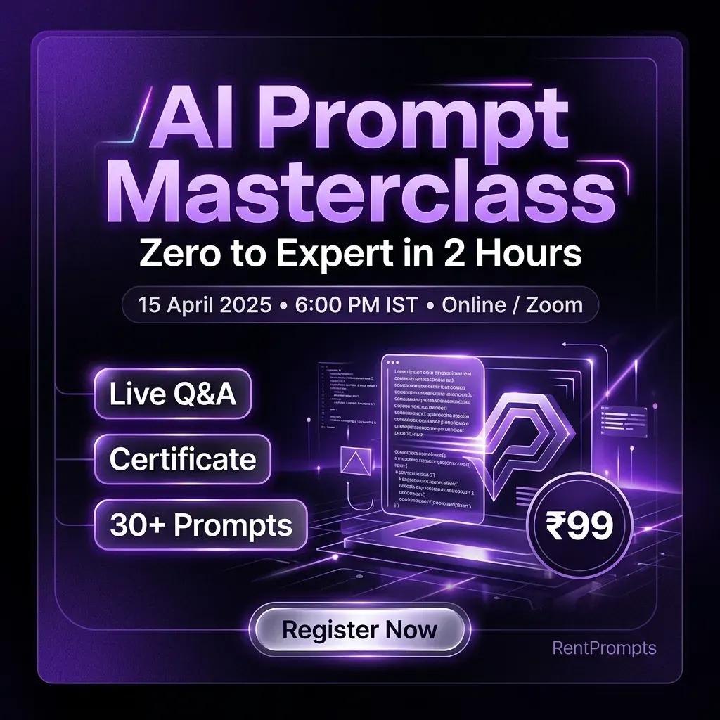 AI Poster Prompt Generator - Workshop, Launch & Thumbnails