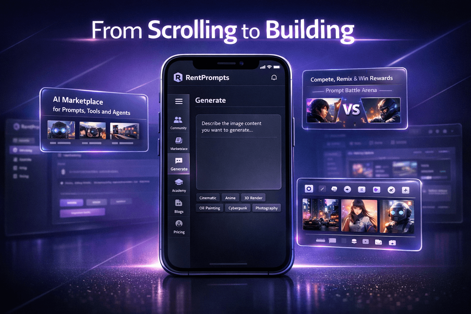 From Scrolling to Building: A Beginner’s Guide to Creating with AI on RentPrompts
