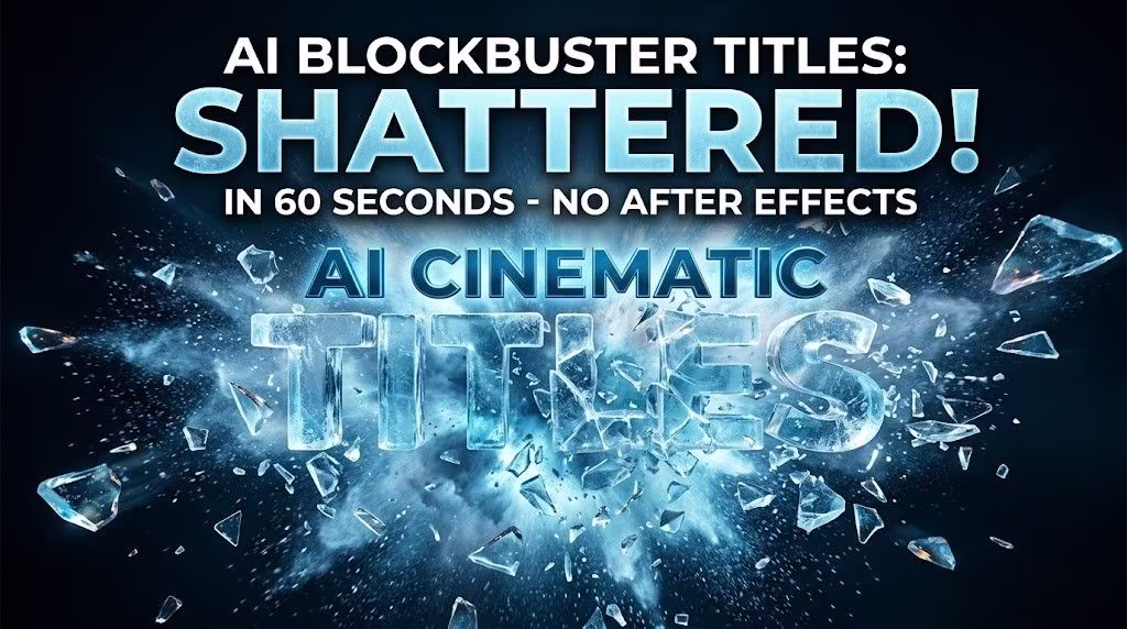 I Made a Blockbuster Title Sequence in 60 Seconds - No After Effects, No Team, Just AI