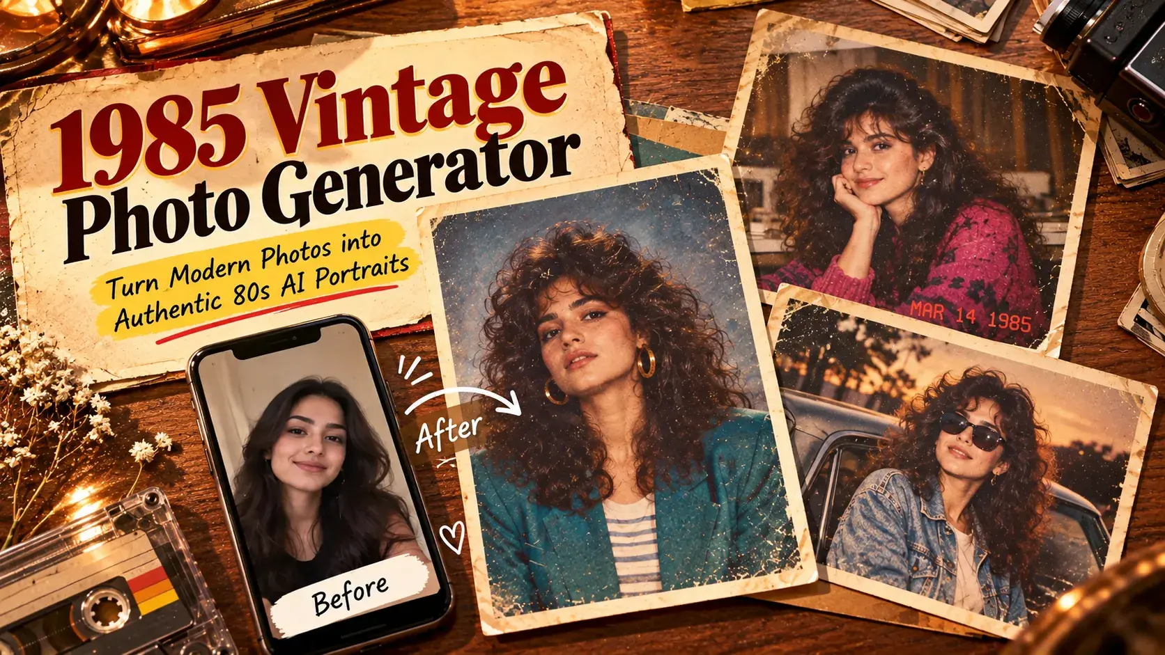1985 Vintage Photo Generator: Authentic 80s AI Portraits