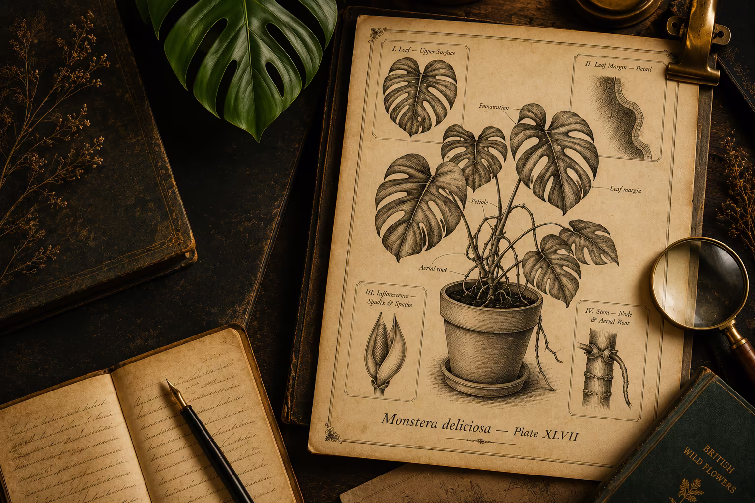 I Turned a Photo of My Houseplant Into a 19th-Century Museum Illustration - Here's What Happened